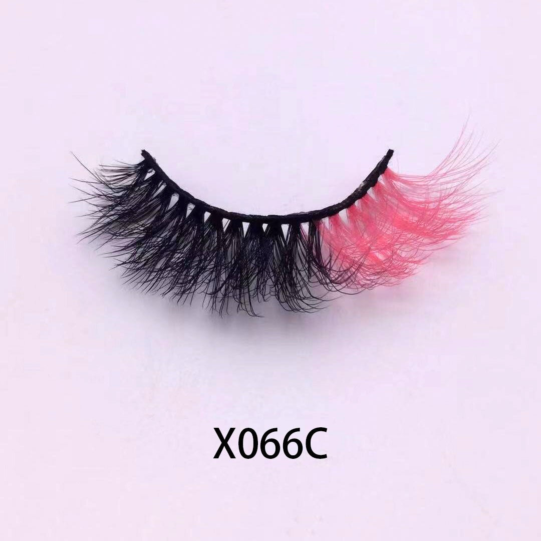 3D Color False Lashes Natural Long Colorful Eyelashes Dramatic Party Colored Lashes for Cosplay Halloween