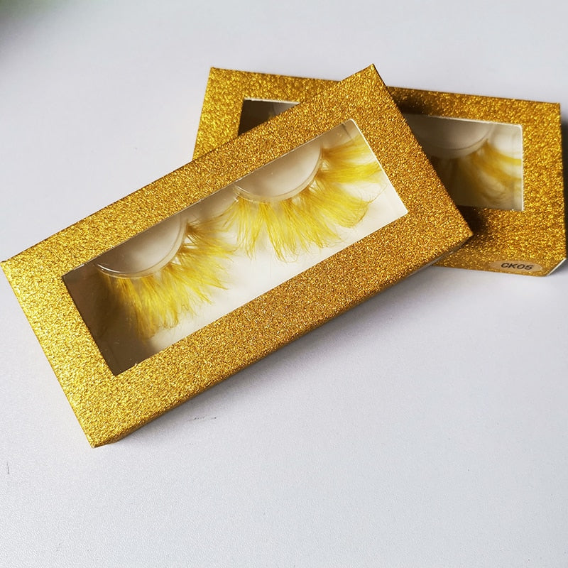 Color 25mm 3D mink fake lashes beauty natural false eyelash packaging box lash extension