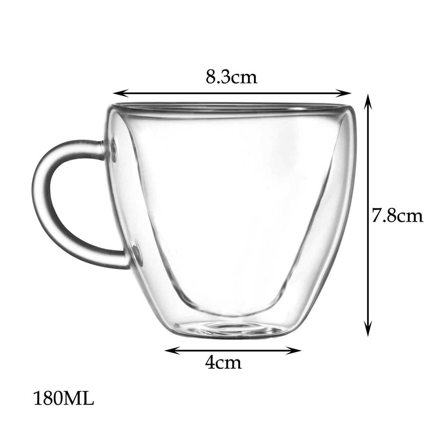 Heart Love Shaped Double Wall Glass Mug Resistant Kungfu Tea Mug Milk Lemon Juice Cup Drinkware Lover Coffee Cups Mug Gift