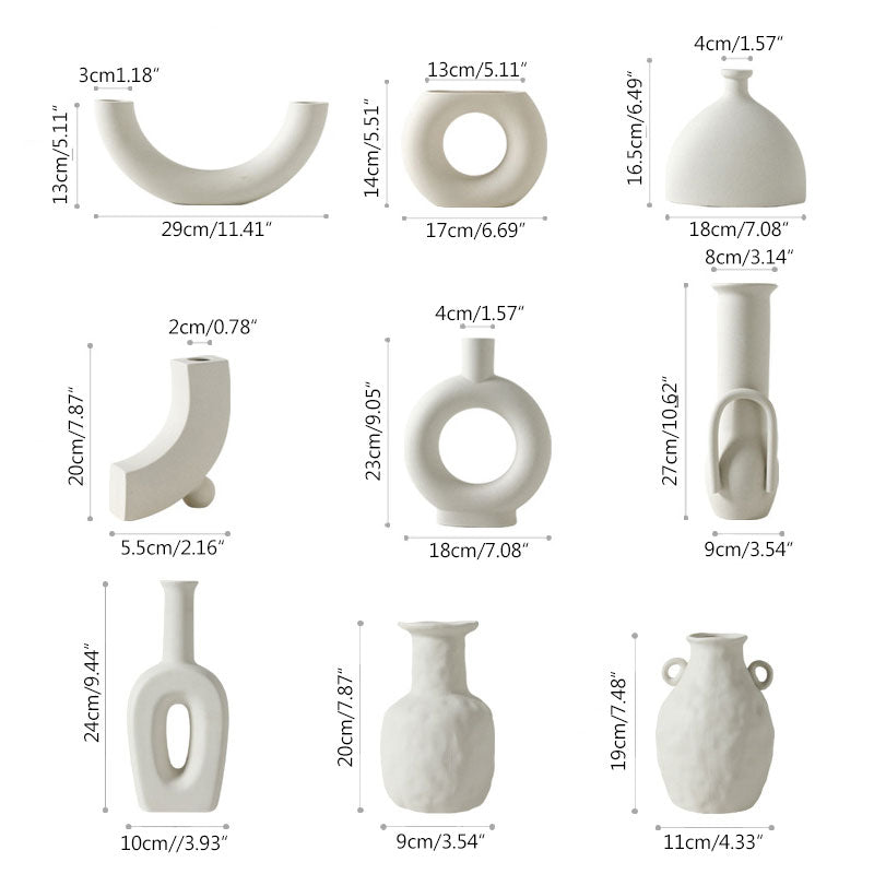 Nordic Ins Ceramic Vase Home Decoration Ornaments Crafts Vegetarian Ceramic Flower Pot Art Vases Home Decoration