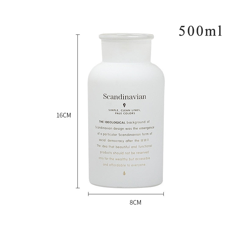 Nordic Style Flower Vase for Home Decoration Glass Vase for Flowers Hydroponics Plant Flower Home Decor for Artificial Flower