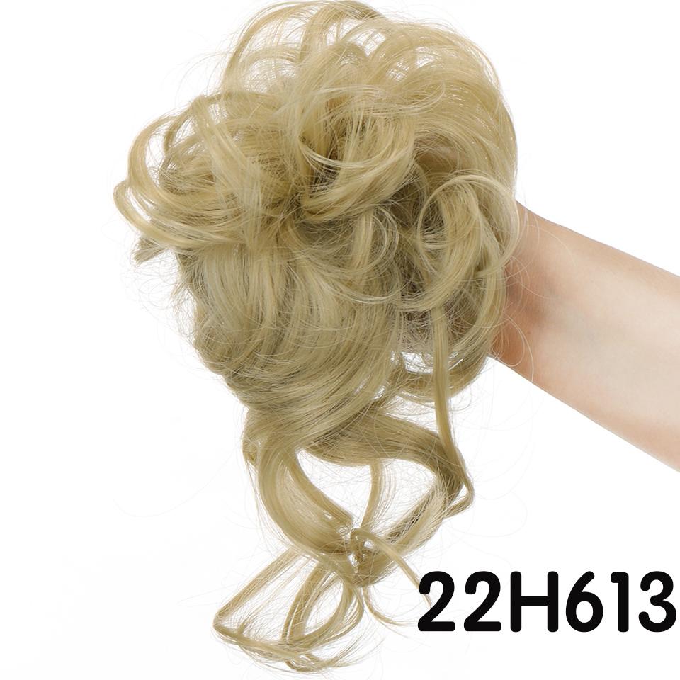 Synthetic Messy Chignon Donut Hair Bun Scrunchies Elastic Hair Rope Rubber Band Curly Hairpiece Black Brown False Hair