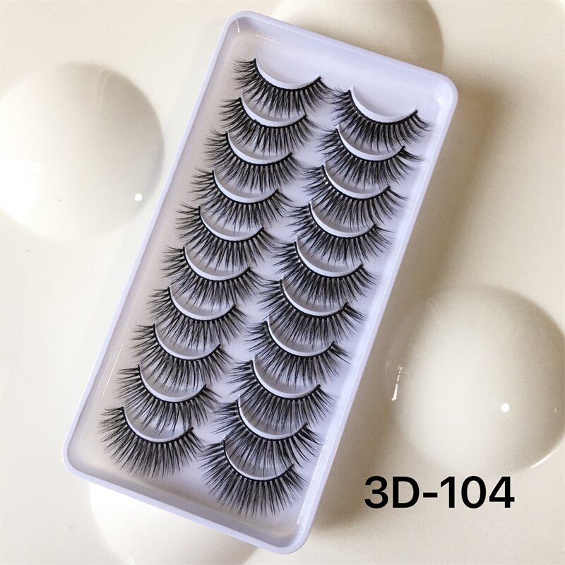 8pairs eyelashes fake lashes long eyelash 25mm mink lashes fluffy dramatic false eyelashes
