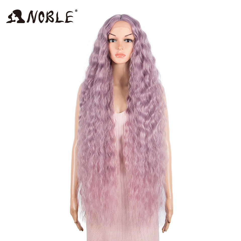 Cosplay Wig Synthetic Lace Part Wig Long Curly 42 Inch Cosplay Wig Blonde Ombre Lace Wig Synthetic Lace Wig