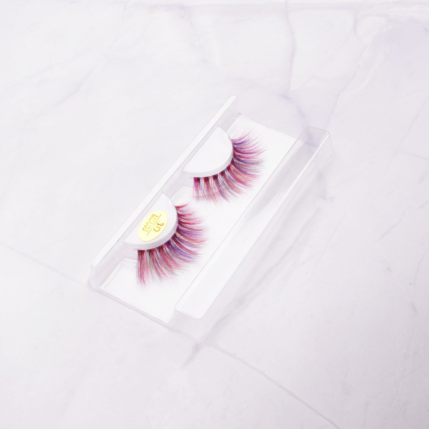 3D False Colored Eyelashes Natural Halloween Faux Mink Fluffy Soft Extension Cosplay Eyelash Colorful Eye Lashes
