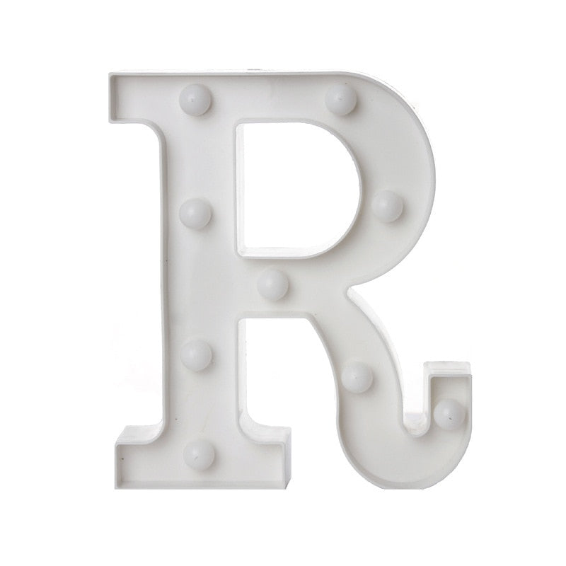 Alphabet Letter LED Lights Luminous Number Lamp Decor Battery Night Light for home Wedding Birthday party Decoration