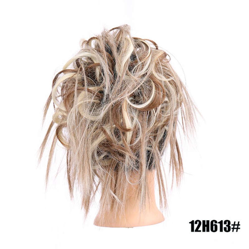 Synthetic Chignon Messy Scrunchies Elastic Band Hair Bun Straight Updo Hairpiece High Temperture Fiber Natural Fake Hair