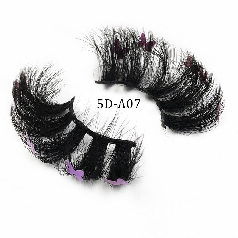 Faux Mink 25mm Lashes With Butterflys On Them Full Strip 14/16/18mm Cosmetics Makeup Charming False Eyelashes Butterfly Lash