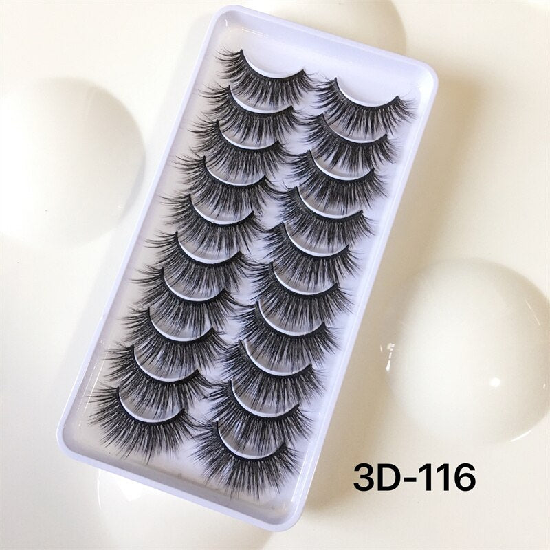 8pairs eyelashes fake lashes long eyelash 25mm mink lashes fluffy dramatic false eyelashes