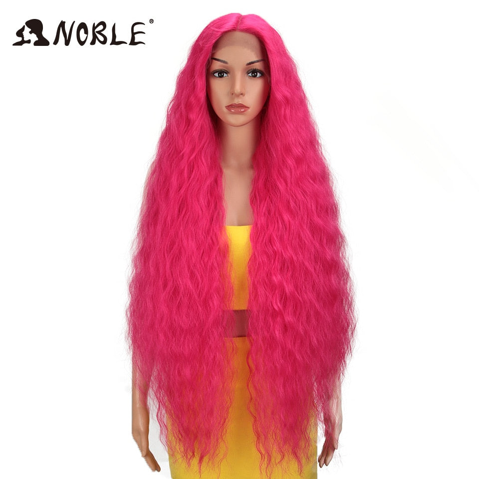 Cosplay Wig Synthetic Lace Part Wig Long Curly 42 Inch Cosplay Wig Blonde Ombre Lace Wig Synthetic Lace Wig