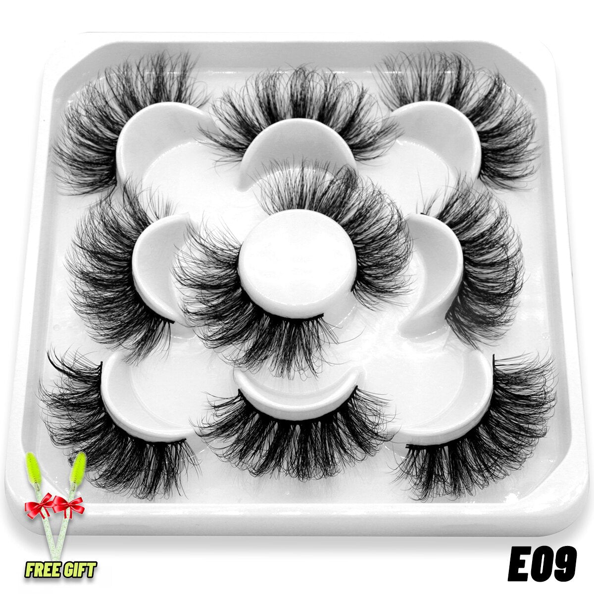 2/5 Pairs Faux Mink False Eyelashes Fluffy Lashe Dramatic Volume Lashes Natural Long Eyelashes
