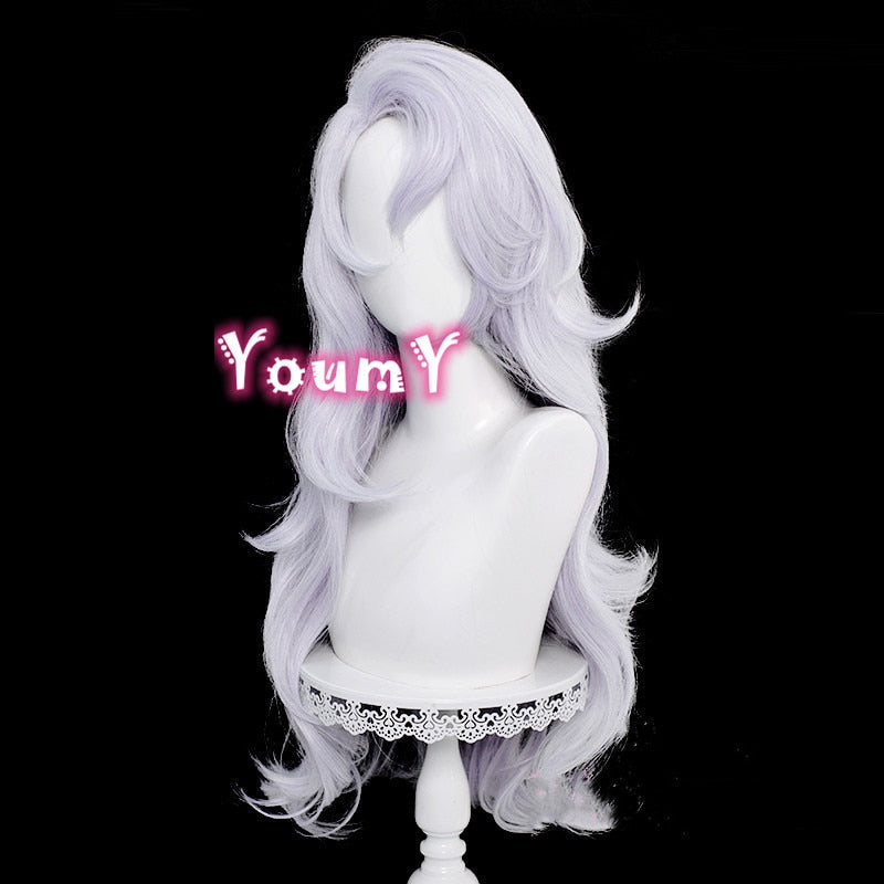 Female Gojo Satoru Wig Jujutsu Kaisen Cosplay Unisex 70cm Long Silver Purple Wig Cosplay Anime Wigs Heat Resistant Synthetic Wig