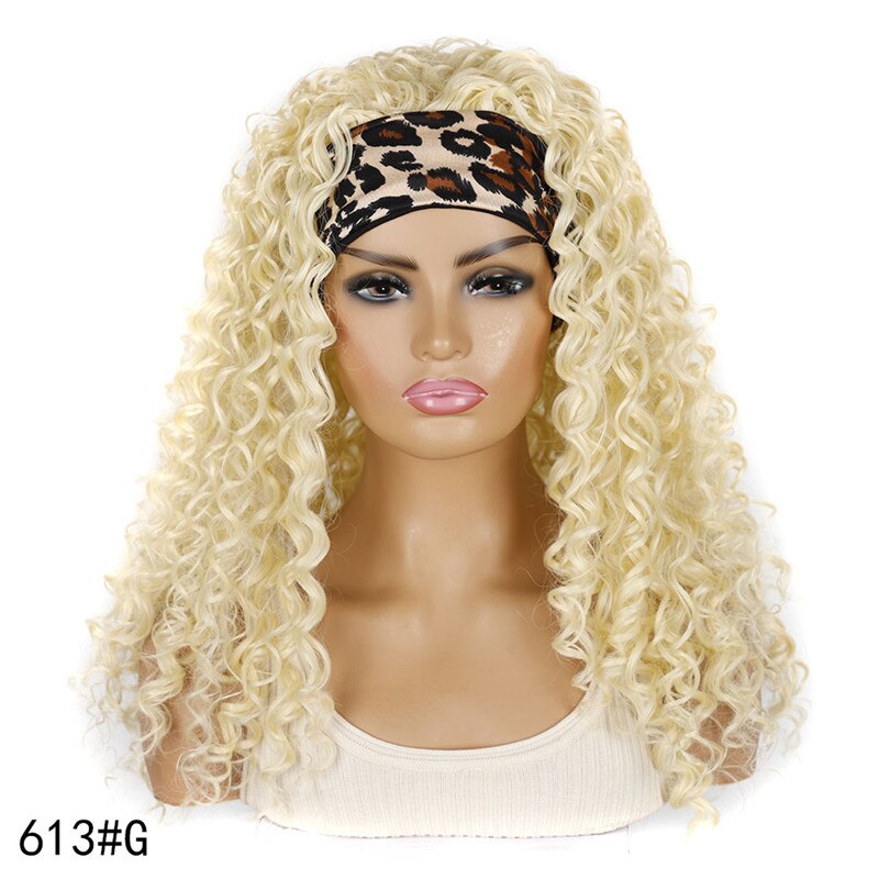 Deep Wave Headband Wig Heat Resistant Fiber Synthetic Wig Blonde Synthetic Hair Wigs For Women