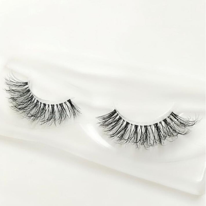 Mink Lashes 100% Hand Made 3D Mink Lashes Transparent Band Eyelashes Cilios Natural Long Fake Eyelashes Clear Band False Eyelash