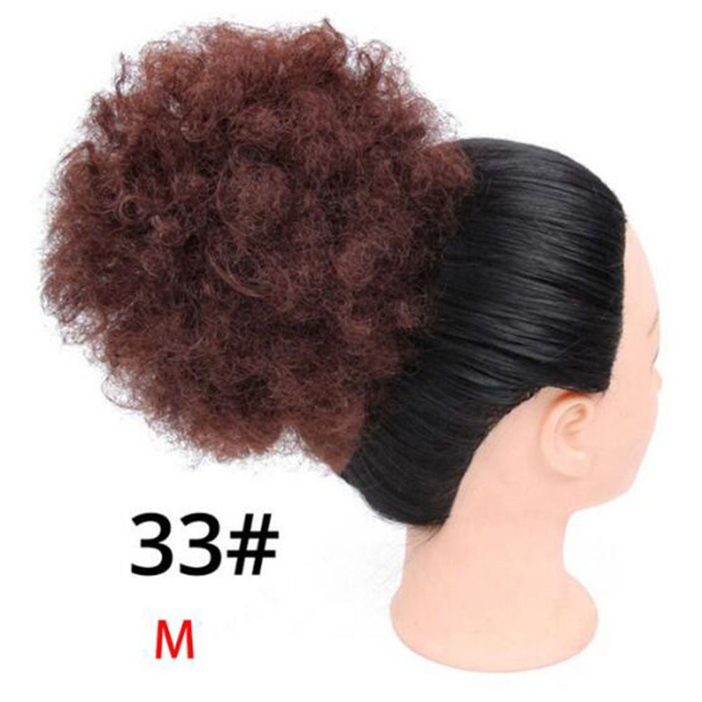 Short Afro Puff Synthetic Hair Hairpiece For Women Drawstring Ponytail Kinky Curly Clip Hair Extensions
