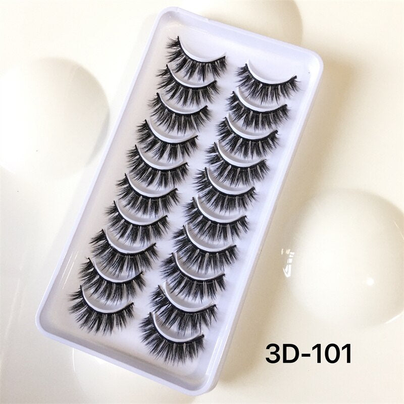 8pairs eyelashes fake lashes long eyelash 25mm mink lashes fluffy dramatic false eyelashes