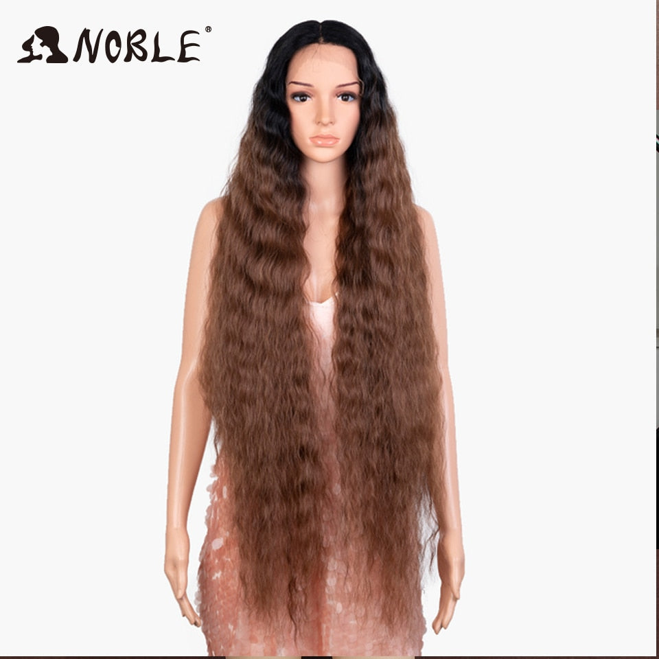 Cosplay Wig Synthetic Lace Part Wig Long Curly 42 Inch Cosplay Wig Blonde Ombre Lace Wig Synthetic Lace Wig