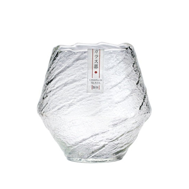 Japanese Hazy Air Wine Glass Snowflakes Falling Whiskey Tumbler Hammer Pattern Whisky Cup XO Brandy Drinking Glasses Wineglass