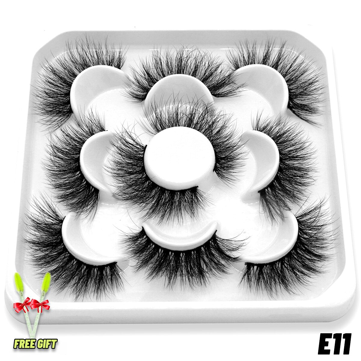 2/5 Pairs Faux Mink False Eyelashes Fluffy Lashe Dramatic Volume Lashes Natural Long Eyelashes