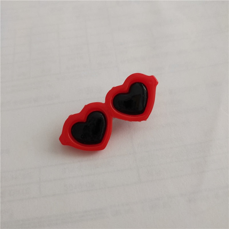 1 pc Pet Lovely Heart Sunglasses Hairpins Pet Dog Bows Hair Clips for Puppy Dogs Cat Yorkie Teddy Pet Hair Decor