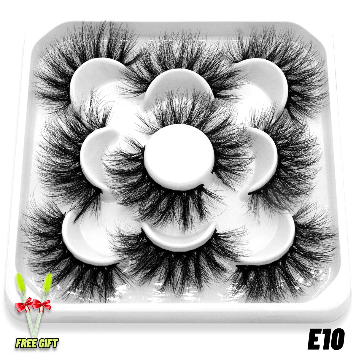 2/5 Pairs Faux Mink False Eyelashes Fluffy Lashe Dramatic Volume Lashes Natural Long Eyelashes