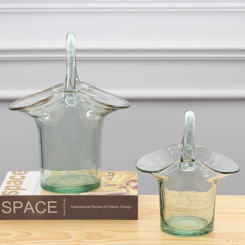 Flower Vase Hydroponic Pots Nordic Creative Basket Vase Big Glass Vase For Home Cristal Decoration