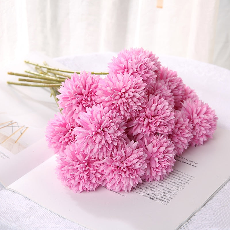 29cm Dandelion Artificial Flowers Bouquet Silk Fake Flowers For Home Decor Garden Widding Decoration DIY Vase Accessories Plants