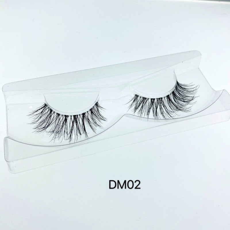 Mink Lashes 100% Hand Made 3D Mink Lashes Transparent Band Eyelashes Cilios Natural Long Fake Eyelashes Clear Band False Eyelash