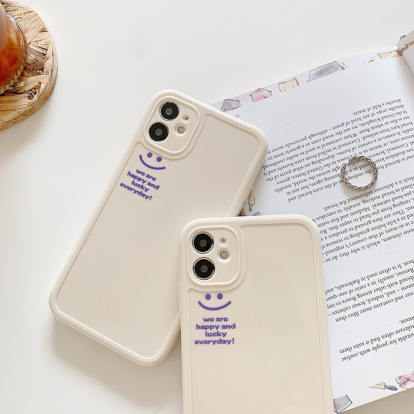 Lucky happy Smiley phone case for iphone 11 Pro Max 13 case New INS silicone soft for iphone XR X XS MAX XR cover