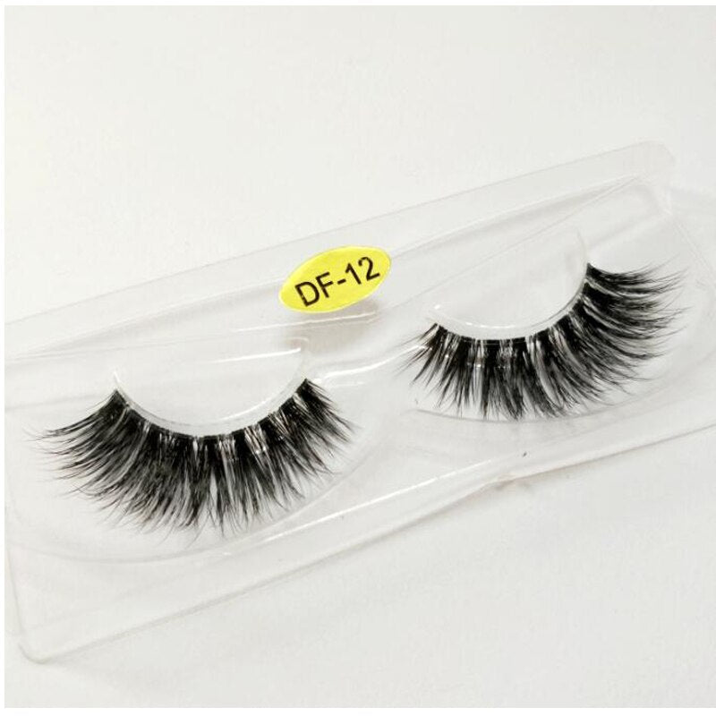 Mink Lashes 100% Hand Made 3D Mink Lashes Transparent Band Eyelashes Cilios Natural Long Fake Eyelashes Clear Band False Eyelash