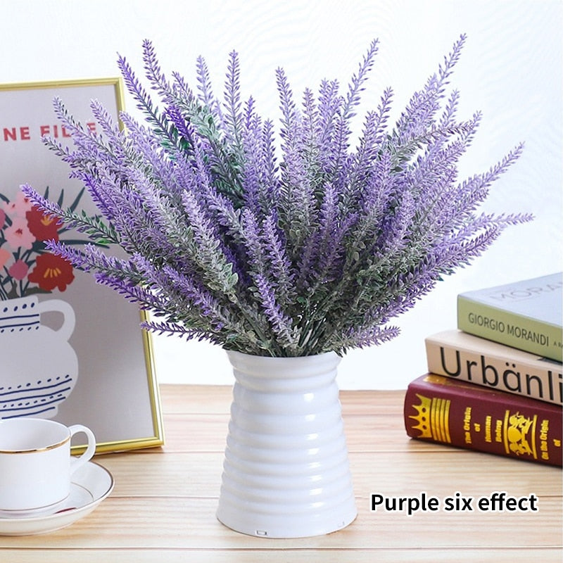 A Bunch of Provence Lavender Plastic Artificial Flowers False Plants Wedding Home Decoration Table Decoration