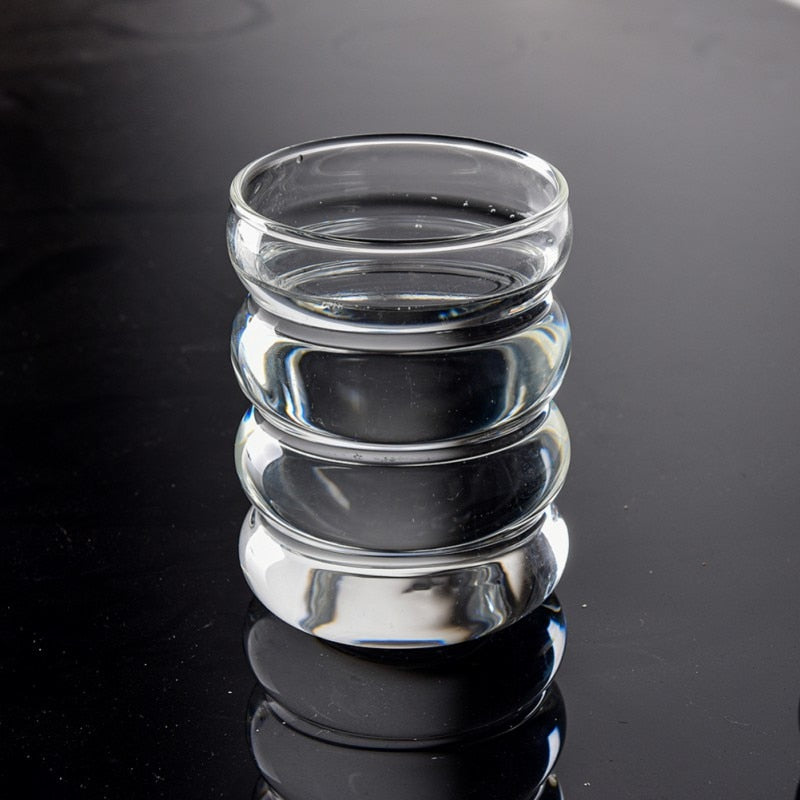 Water Bottle Wave Shape Glass Cup Heat-resistant Beer Drinkware Tea Mug Coffee Juice Milk Tea Home Drinkware
