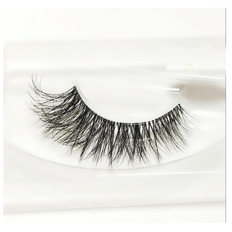Mink Lashes 100% Hand Made 3D Mink Lashes Transparent Band Eyelashes Cilios Natural Long Fake Eyelashes Clear Band False Eyelash