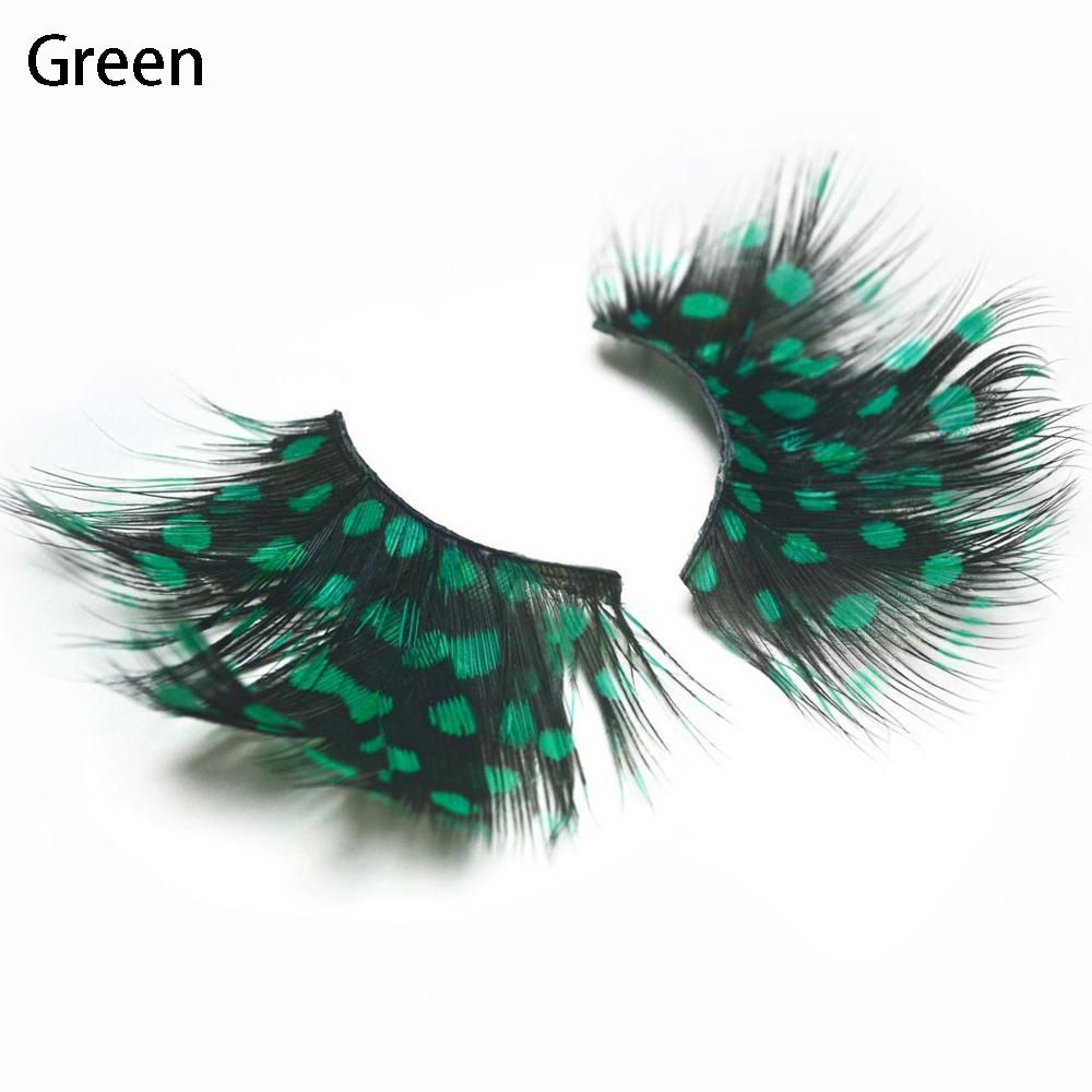 1Pair Bushy Feathers Exaggerate False Eyelashes Stage Catwalk Art Fake Eyelashes 100% Handmade Eyelash Extension