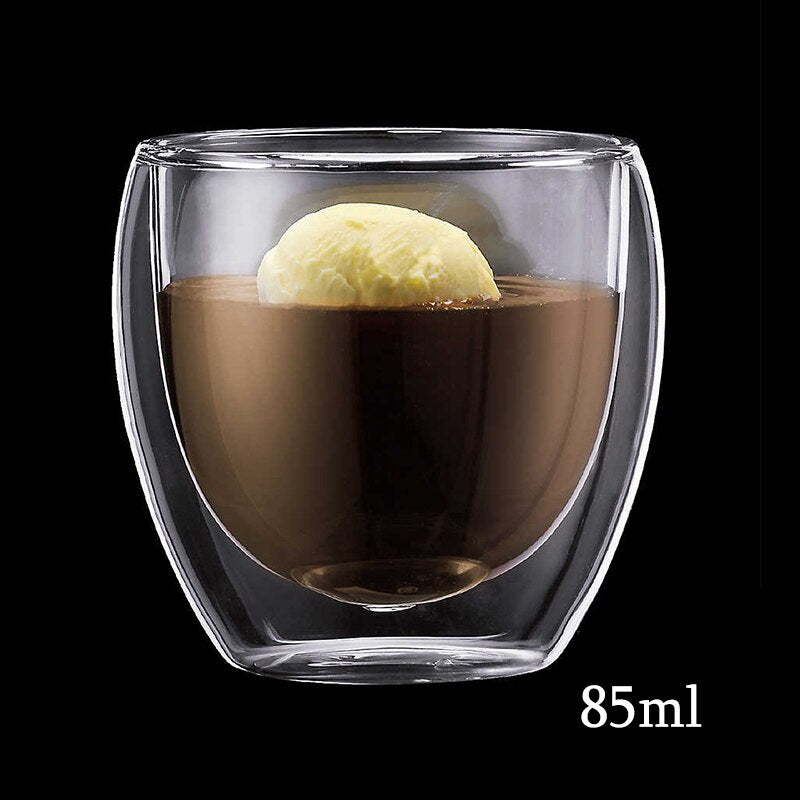 3D 2-Tier Coffee Mug Lovely Panda Bear Cat Cute Duck Shaped Double Wall Glass Cup Resistant Wine Kungfu Tea Milk Juice