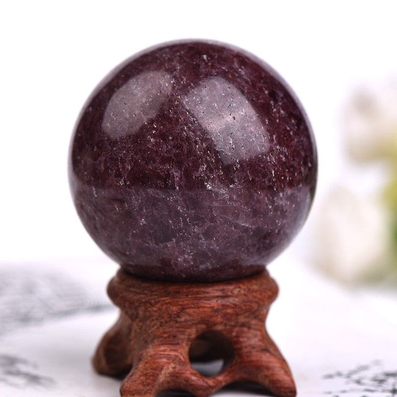 1PC Natural Dream Amethyst Ball Polished Globe Massaging Ball Reiki Healing Stone Home Decoration