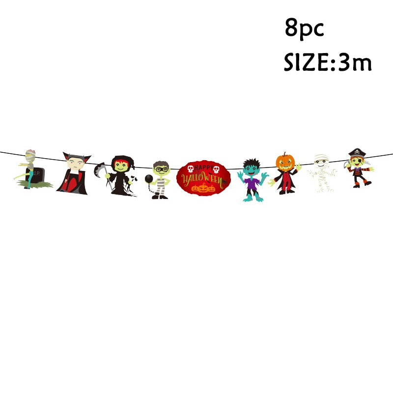 Halloween Candle Light LED Colorful Candlestick Table Top Decoration Pumpkin Party Decor