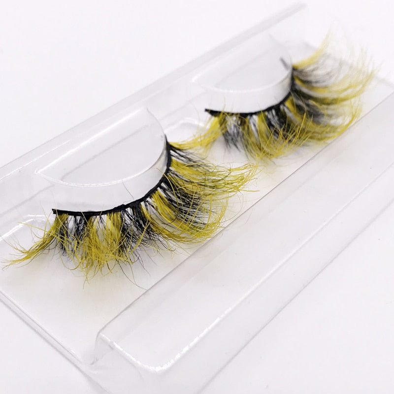 Color 25mm 3D mink fake lashes beauty natural false eyelash packaging box lash extension