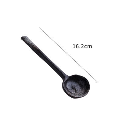 Ceramic Soup Spoon Japanese Tableware Eating Spoon Creative Long handle Spoons Kitchen Cooking Utensil Tool Teaspoon