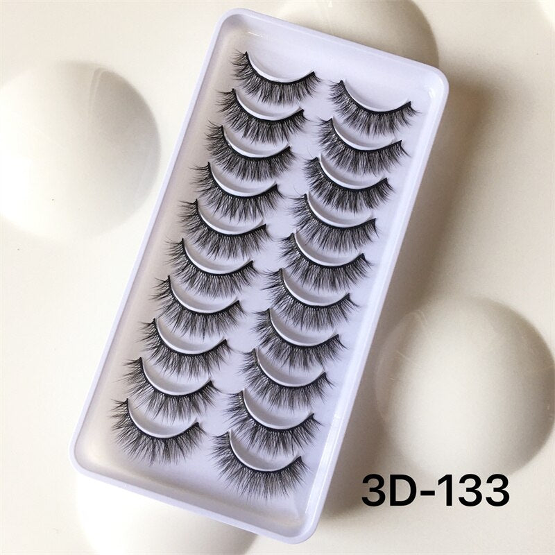 8pairs eyelashes fake lashes long eyelash 25mm mink lashes fluffy dramatic false eyelashes
