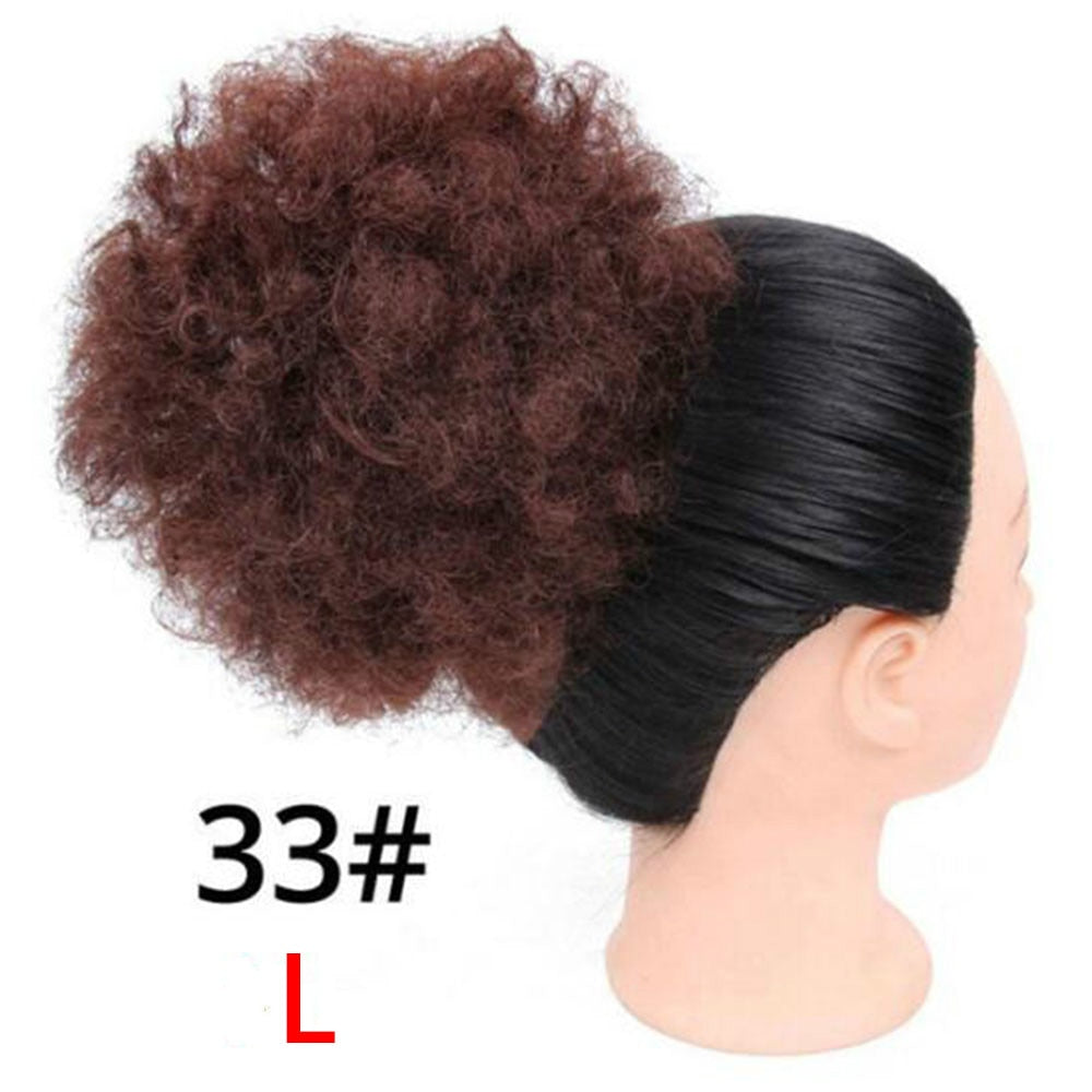 Short Afro Puff Synthetic Hair Hairpiece For Women Drawstring Ponytail Kinky Curly Clip Hair Extensions