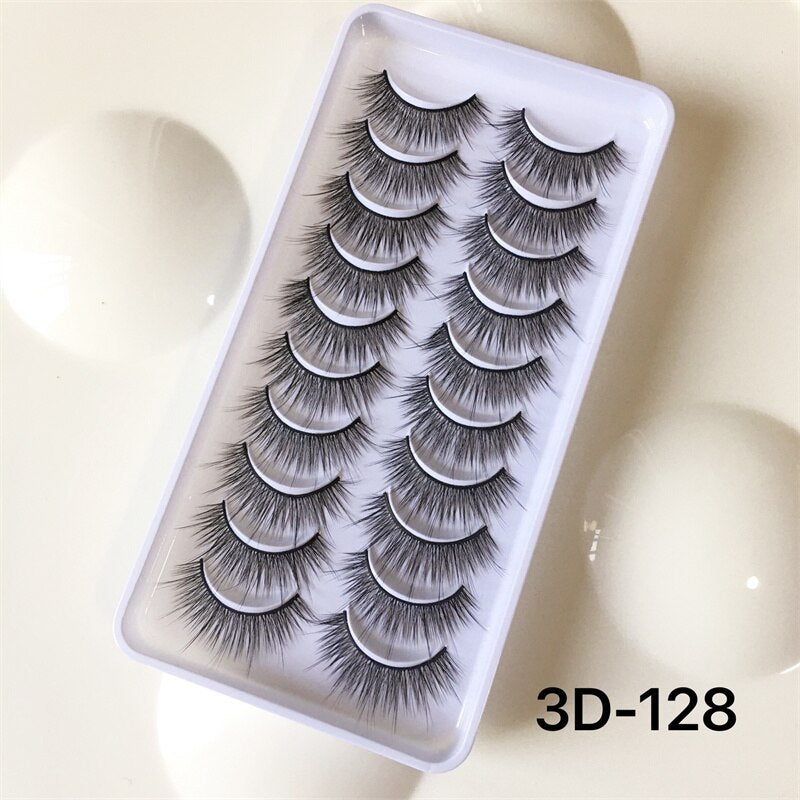 8pairs eyelashes fake lashes long eyelash 25mm mink lashes fluffy dramatic false eyelashes