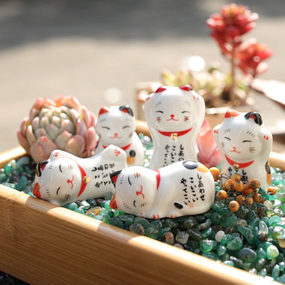 Lucky Cat Chopsticks Holder Japanese Ceramic Chopsticks Care Ceramic Lucky Cat Home Cute