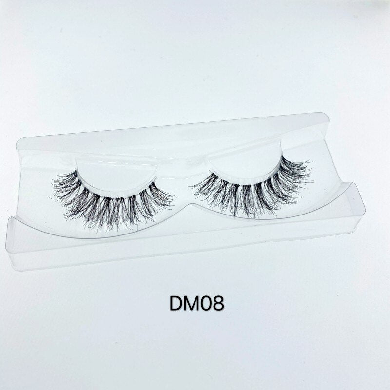 Mink Lashes 100% Hand Made 3D Mink Lashes Transparent Band Eyelashes Cilios Natural Long Fake Eyelashes Clear Band False Eyelash