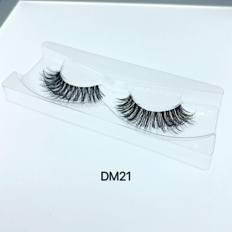 Mink Lashes 100% Hand Made 3D Mink Lashes Transparent Band Eyelashes Cilios Natural Long Fake Eyelashes Clear Band False Eyelash