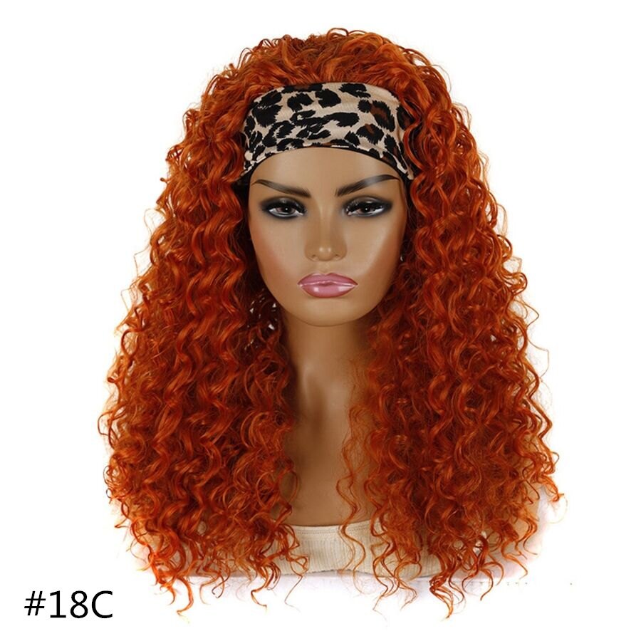 Deep Wave Headband Wig Heat Resistant Fiber Synthetic Wig Blonde Synthetic Hair Wigs For Women