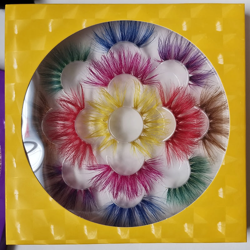 Color 25mm 3D mink fake lashes beauty natural false eyelash packaging box lash extension