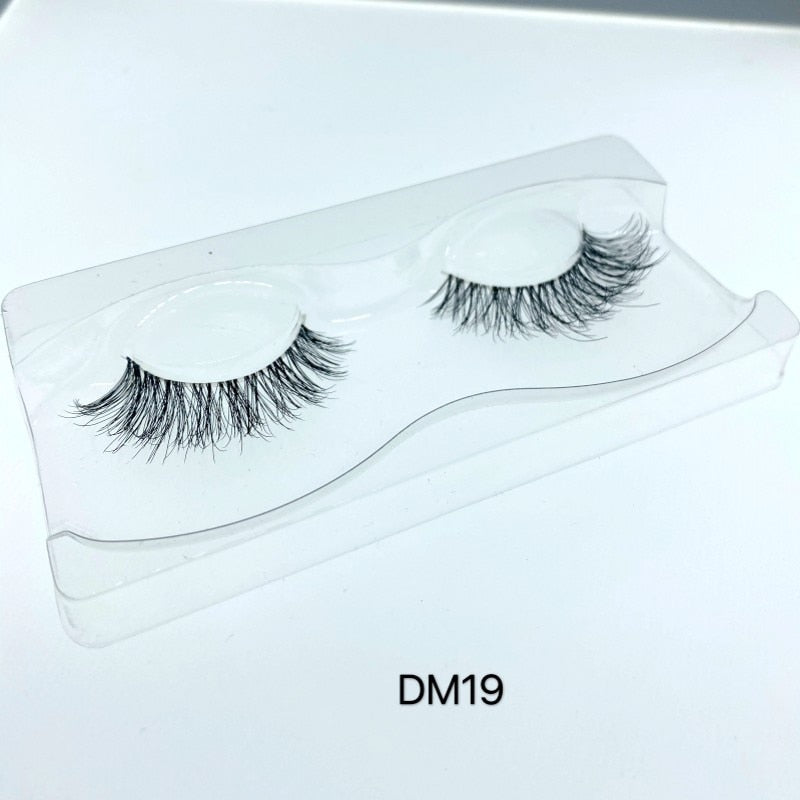 Mink Lashes 100% Hand Made 3D Mink Lashes Transparent Band Eyelashes Cilios Natural Long Fake Eyelashes Clear Band False Eyelash