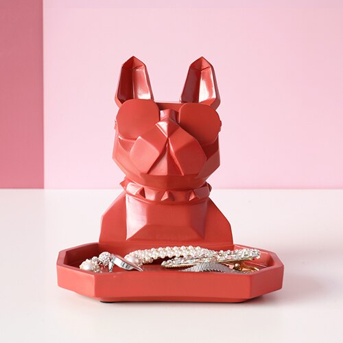 home storage box Dog cat modern figurine Candy Fruit key Desktop home decor storage container Home Office Storage box