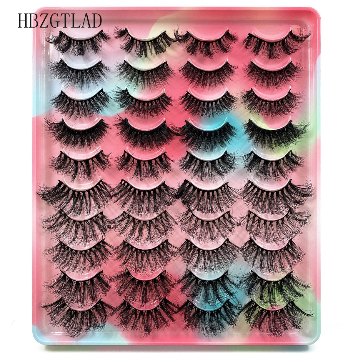 Mixed Dramatic Natrual False Mink Eyelashes Extension 3D Mink Lashes Pack Messy Fluffy Long Thick Faux
